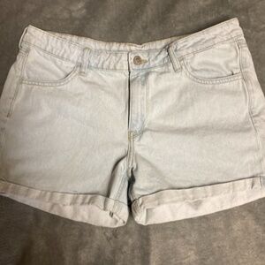 H & M Light Blue Denim Shorts.